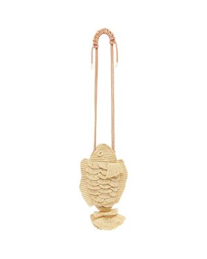 ALÉMAIS Raffia Fish Crossbody Bag - Metallic