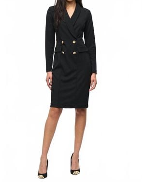 Joseph Ribkoff Scuba Crepe Blazer Dress - Black