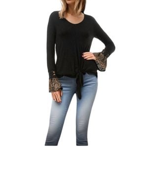 VAVA Eyewear Agnes Bell Long Sleeve Top - Black