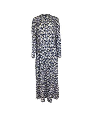 RIXO London Elise Floral-Print Stretch-Jersey Midi Dress - Gray