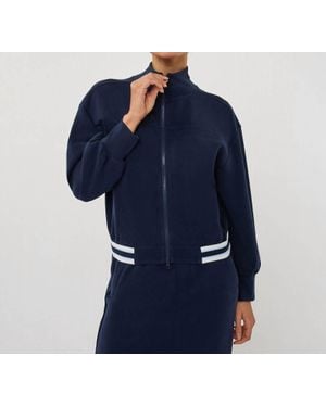 EsQualo Cardigan Bomber Modal Jacket - Blue
