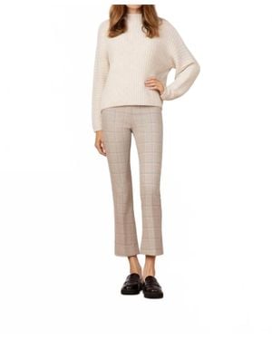 Avenue Montaigne Bonnie Cropped Flare Cut Pants - Natural