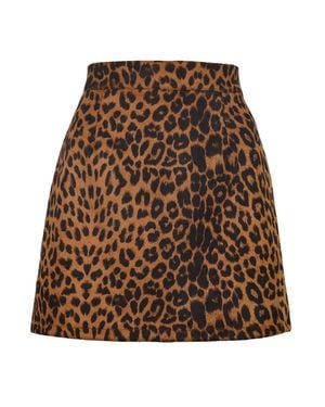 TRUEDAMES Suede Wrap Mini Skirt - Brown