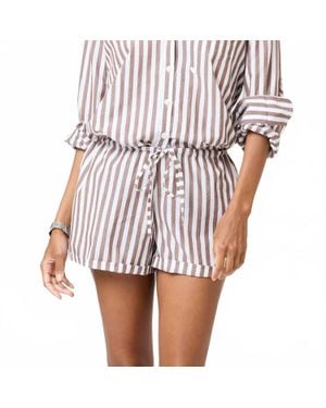 Kerri Rosenthal Weekend Stripe Shorts - White