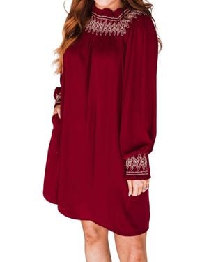Layerz Clothing Embroidered Smocked Dress