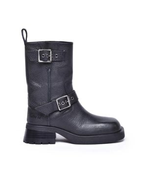 Miista Biker Ankle Boots - Blue