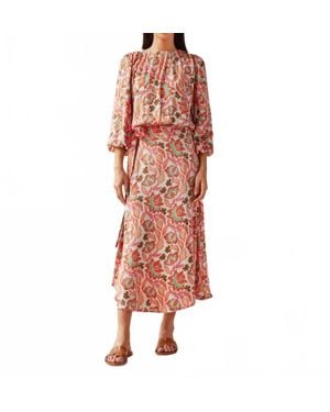 Omika Nalini Wrap Skirt - Red