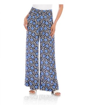 Karen Kane Wide-Leg Pants - Blue