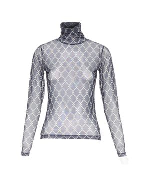 Dries Van Noten Pearl Diamond Print Top - Blue