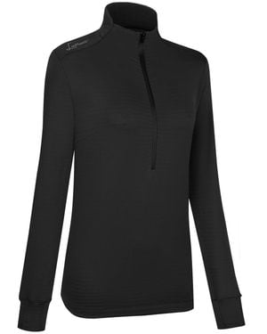 Lamunt Nora Long Sleeve High-Collar Top - Black