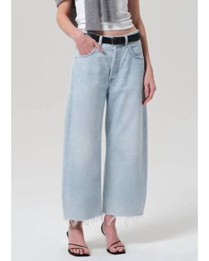 Citizens of Humanity Ayla Raw Hem Crop Jeans - Blue