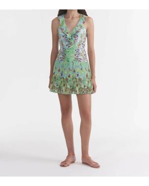 Saloni Amy Short Dress - Green