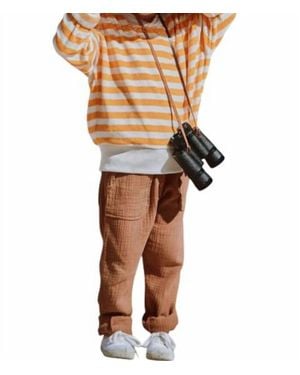 Emile Et Ida Kids Cotton Gauze Pants - Multicolor