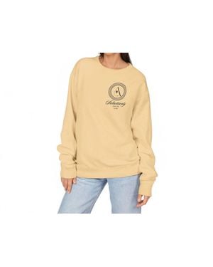 Akalia Heather Graphic Crewneck Sweatshirt - Blue