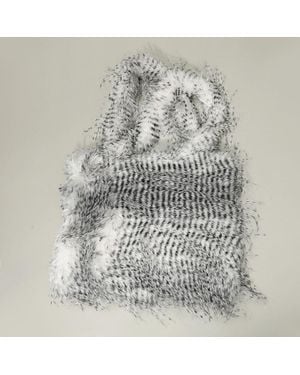 Fashnzfab Furry Faux Fur Tote Bag - Gray