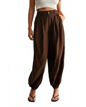 Faye Ellen Piper Pintuck Balloon Pants - Black