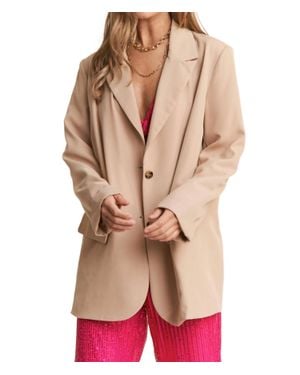 J.Nna Boyfriend Button Down Blazer - Gray