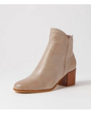 DJANGO & JULIETTE Mockas Leather Ankle Boots - Natural