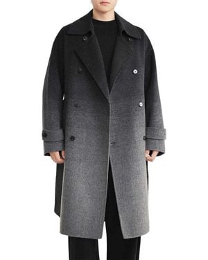 RENE LION Cashmere-Blend Coat - Gray