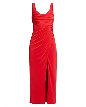 ML Monique Lhuillier Mae Sleeveless Long Dress - Red