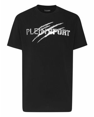 Philipp Plein T-Shirt Round Neck Ss Chrome Scratch Edition - Black