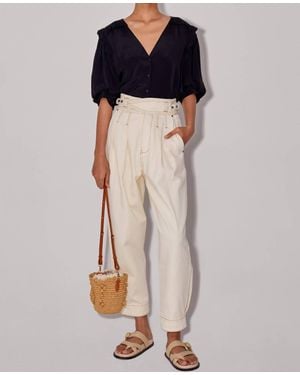 Magali Pascali Adrienne Jeans With Button Closure - Natural