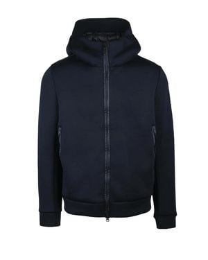 Bomboogie Lightweight Neoprene Coat With Textured Panel - Blue