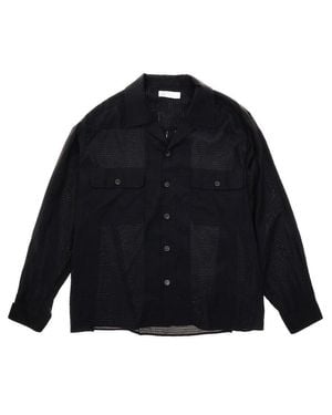 Beams Plus Diamond Patterned Shirt - Blue