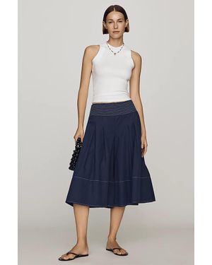 Pilcro Pleated Skirty Culotte Pants - Blue