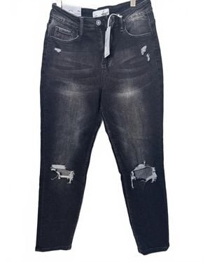 VERVET BY FLYING MONKEY Erika Stretch Mom Jean - Blue