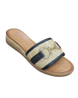Tyche Holly Slip On Sandals - Blue
