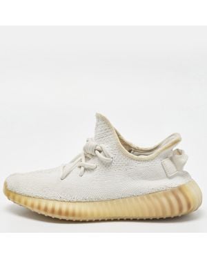 Yeezy Cream Knit Fabric Boost 350 V2 Cream Sneakers Size 38 2/3 - White