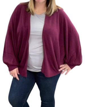 White Birch Cocoon Cardigan - Purple