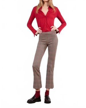 Avenue Montaigne Leo Flare Cut Pants - Red