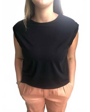 Serra Roller Sleeveless Top - Black