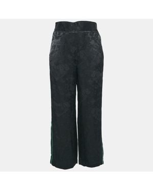 Maje Jacquard Wide Leg Pants - Gray