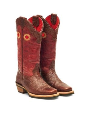 Forastero Cowgirl Leather Boots - Red