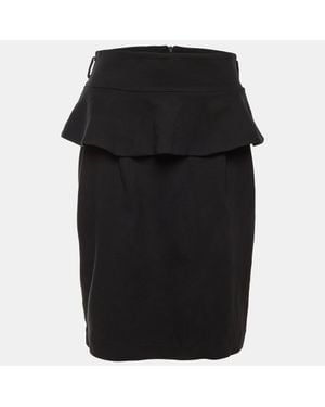 Roberto Cavalli Cavalli Class Jersey Peplum Pencil Skirt - Black