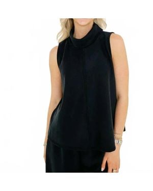 Karlie Scuba Sleeveless Top - Black