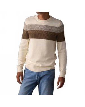 The Normal Brand Tom Stripe Crew Sweater - Natural