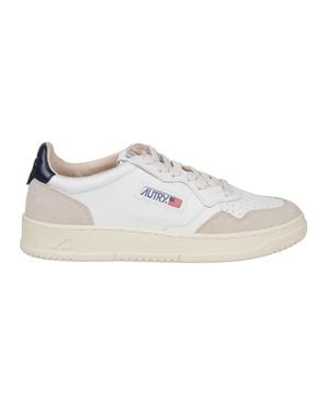 Autry Medalist Low Leather Suede Low-Top Sneakers - White