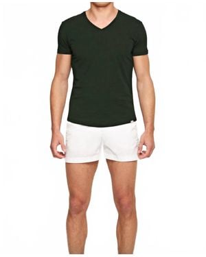 Orlebar Brown Ob-V Short Sleeve V Neck Tee - Green