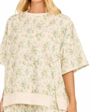 Main Strip Bloom Top - Natural
