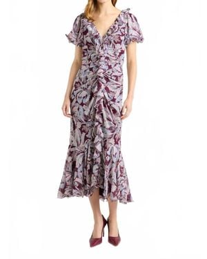 Cinq À Sept Clio Tulip Dress - Purple