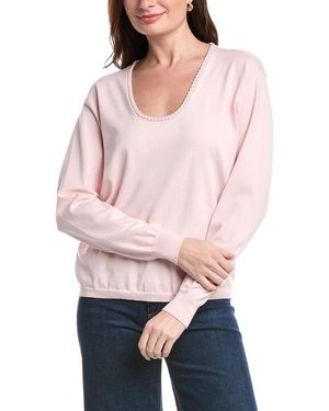 Cabi Braided Neck Pullover - Pink