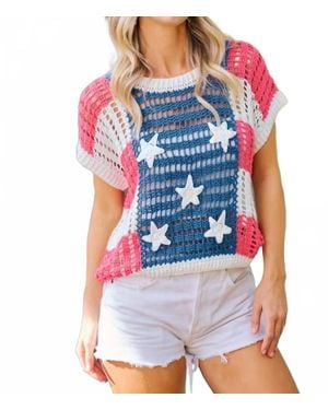 Bibi Show And Freedom Crochet Top - Blue