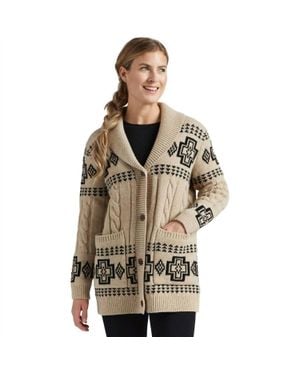 Pendleton Shawl Wool Sweater - Natural