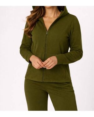 French Kyss Zip Up Hoodie Jacket - Green