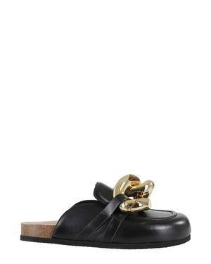 JW Anderson Chain Loafers With Prominent Chain Detail - Black