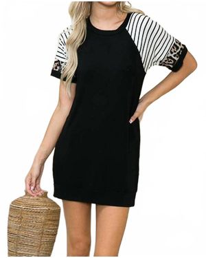 Burgundy Apparel Solid Mini Dress - Black